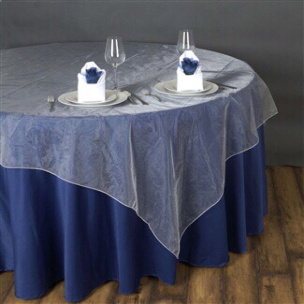 NWOT! Ivory organza sheer table overlays